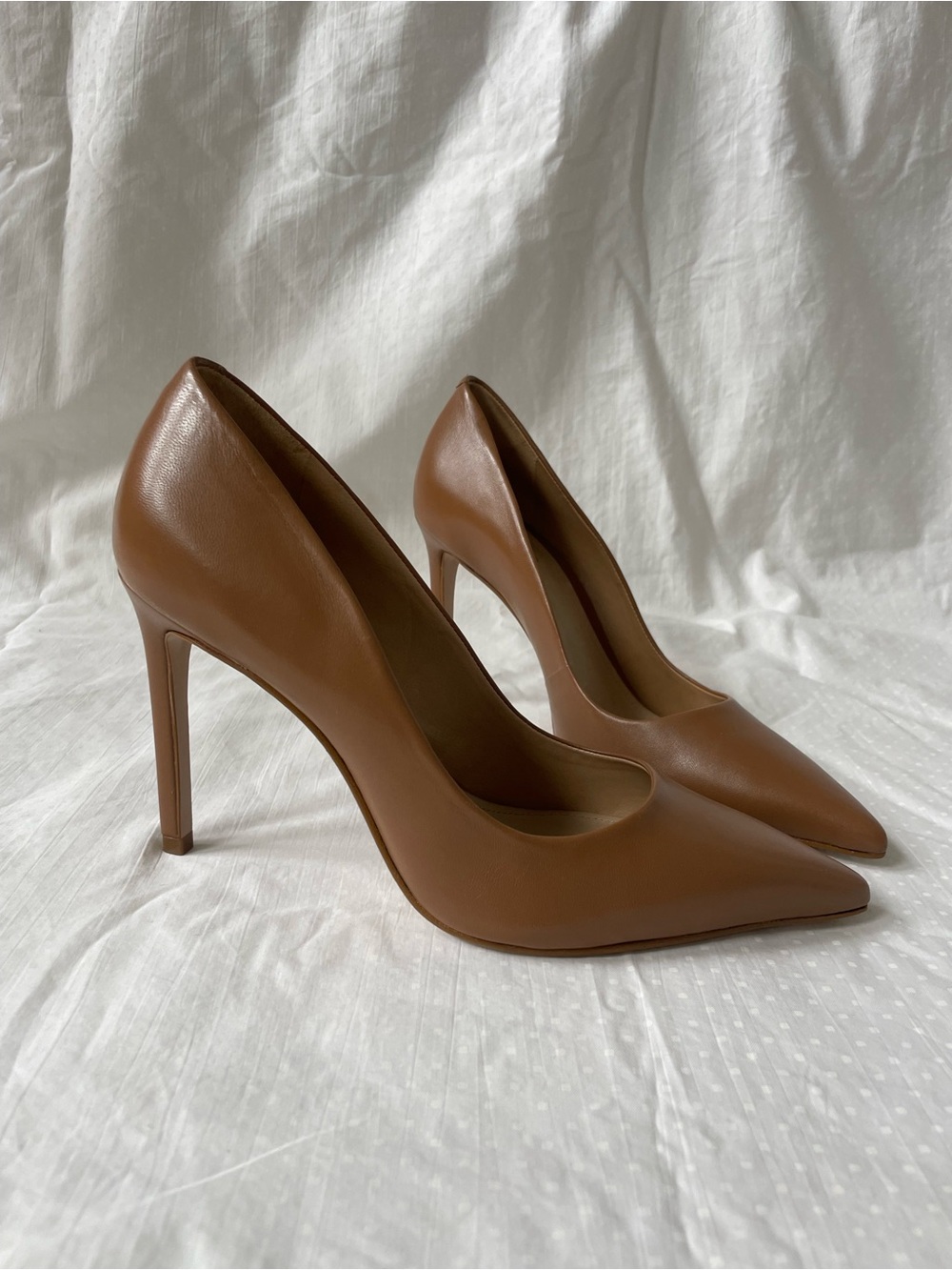 SCHUTZ Lou High Stiletto Brown Pump size 8 / Wood / Nappa Leather